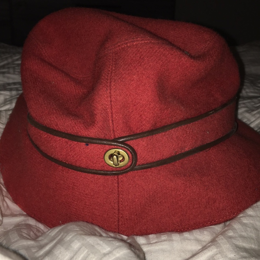 Coach exclusive vintage hat coral and brown - Picture 2 of 4